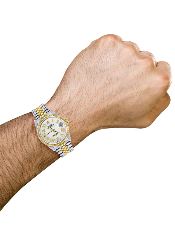Mens-Rolex-Datejust-Watch-16233-Two-Tone-36Mm-White-Roman-Dial-Jubilee-Band-3.webp