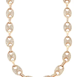 Buy 49 Grams Iced Out Puff Chain | 9.25 Carats | 9 Mm Width | 24 Inch Length | 49 Grams