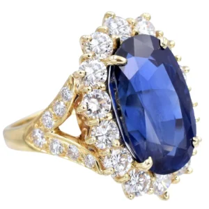 No Enhancement Burmese 12.01 carat Sapphire Diamond Ring Van Cleef & Arpels