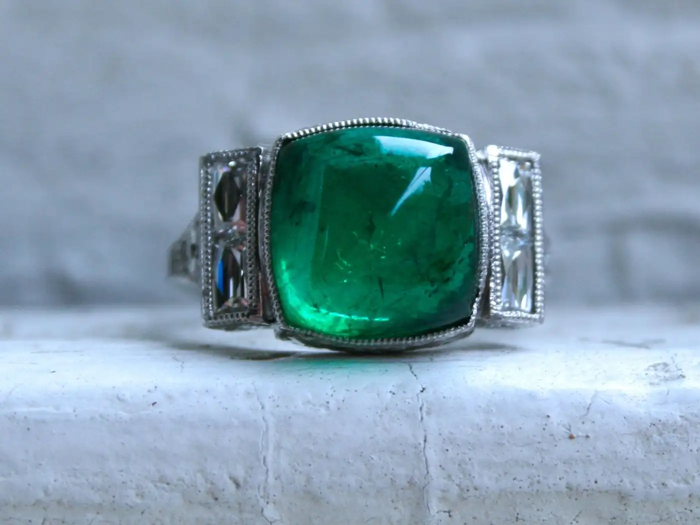 Platinum-Art-Deco-Style-Sugarloaf-Emerald-and-Diamond-Ring-Engagement-Ring-7.webp