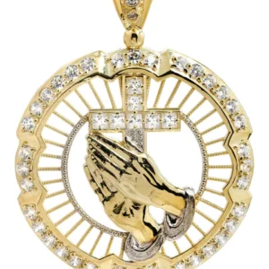 Praying Hands 10K Gold Pendant | 16.9 Grams