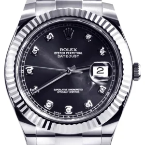 Rolex Datejust 2 | Stainless Steel | 18K White Gold Bezel | 41 Mm