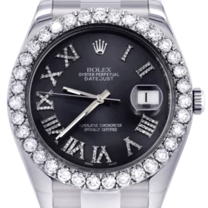 Rolex Datejust II Watch | 41 MM | Custom Grey Roman Dial | Oyster Band