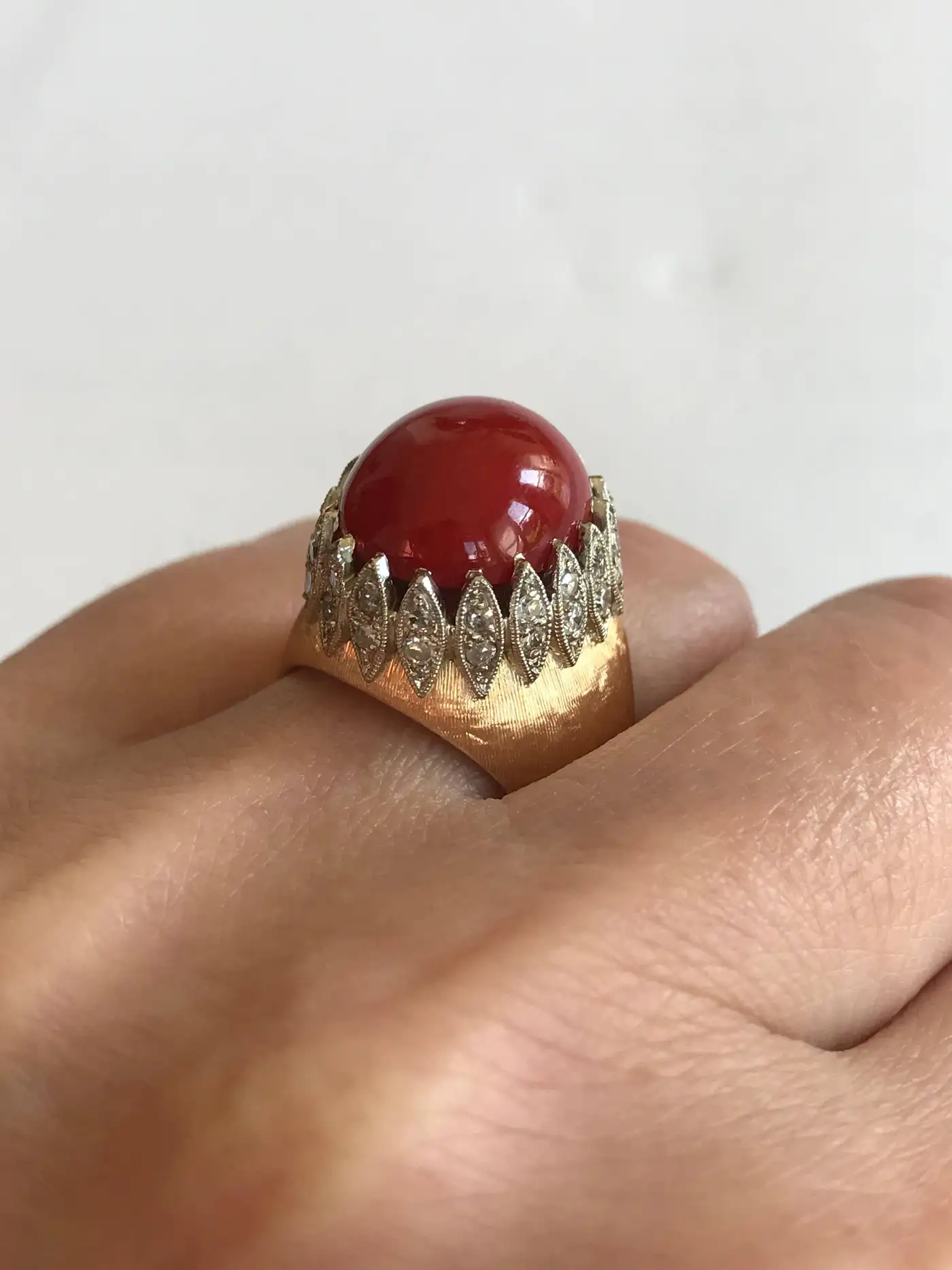 Vintage-Italian-Red-Coral-Diamond-Yellow-Gold-Ring-2.webp