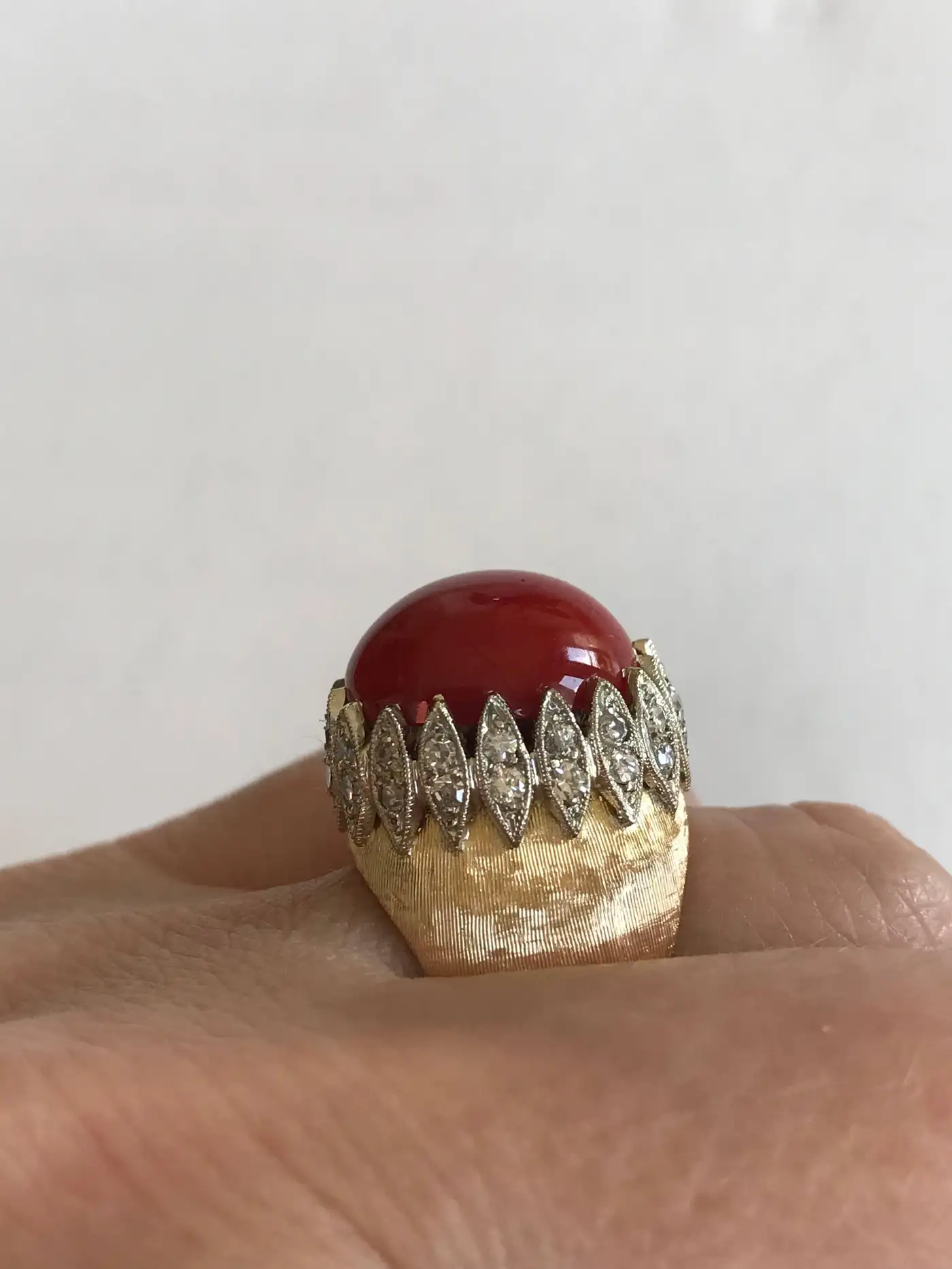 Vintage-Italian-Red-Coral-Diamond-Yellow-Gold-Ring-3.webp