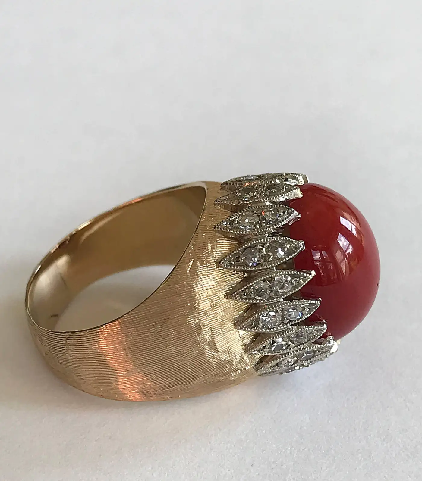 Vintage-Italian-Red-Coral-Diamond-Yellow-Gold-Ring-6.webp