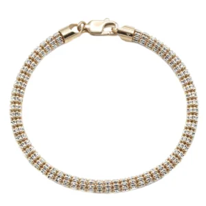 Yellow Gold Men's Ice Bracelet 10K/14K