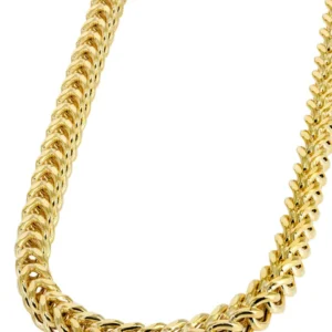 10K Yellow Hollow Franco Gold Chain - Men's Gold Chain