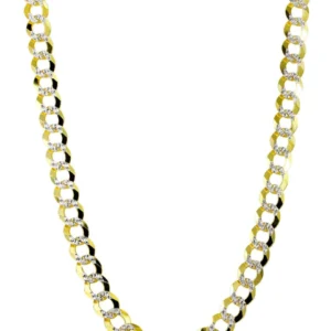 10K Gold Hollow Diamond Cut Cuban Link Chain – Men’s Gold Chain