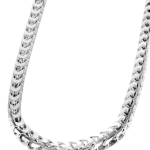 14K White Gold Chain - Solid Franco Chain