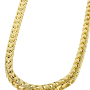 14K Gold Chain - Mens Solid Franco Chain