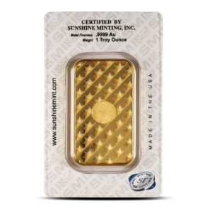 1 oz Sunshine Gold Bar For Sale (New w/ Assay, MintMark SI)