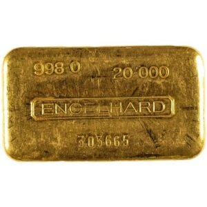 20 oz Engelhard Vintage Gold Bar For Sale (6-Digit Serial #, .998 Fine)