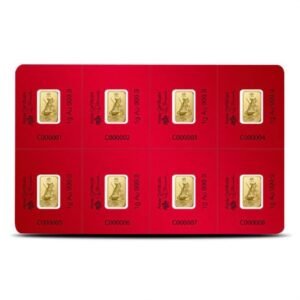 8 Gram PAMP Suisse Lunar Rat Gold Multigram Bar (8×1, New w/ Assay)