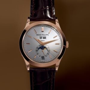 Buy Patek Philippe 5396R-011 Complications Annual Calendar Moon Phases Rose Gold Silver Dial