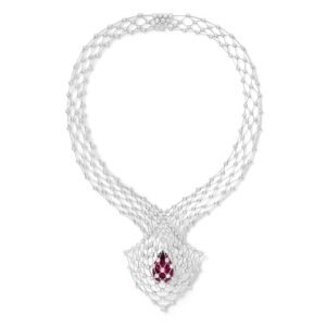 Buy Chaumet Lacis Necklace - White gold, rubellite, diamonds