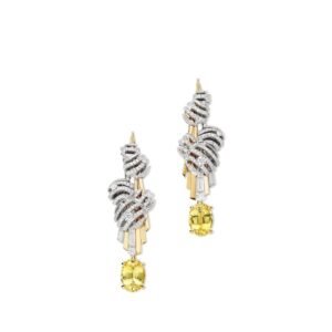 Buy Chaumet Nuages d'Or Earrings - White gold, yellow gold, yellow sapphires, diamonds