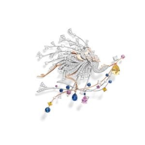 Buy Chaumet Parade Brooch - White gold, rose gold, sapphires, diamonds