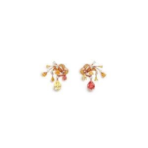 Buy Chaumet Soleil de Feu Earrings - Rose and white gold, yellow sapphires, spinels