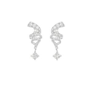Buy Torsade de Chaumet earrings - White gold, diamonds