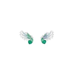 Buy Chaumet Gulfstream Earrings - White gold, emeralds, sapphires, diamonds