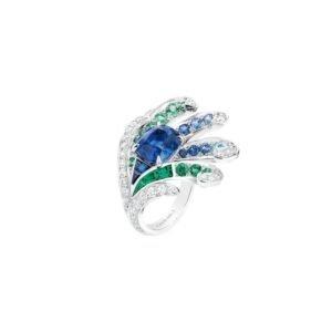 Buy Chaumet Gulfstream Rings - White gold, sapphires, emeralds, diamonds