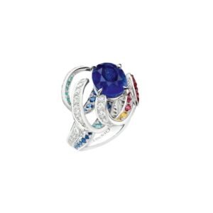 Buy Chaumet Gulfstream Ring - White gold, sapphires, red spinels, diamonds