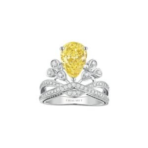 Joséphine Aigrette Impériale 2cts solitaire - Platinum, yellow diamond, diamonds