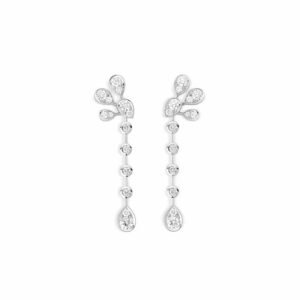 Joséphine Aigrette Impériale earrings - White gold, diamonds