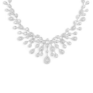 Joséphine Aigrette Impériale necklace - White gold, diamonds