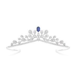 Joséphine Aigrette Impériale tiara - White gold, sapphire, diamonds