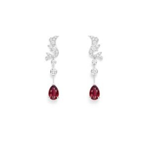 Buy Joséphine Soir de Fête earrings - White gold, rubies, diamonds