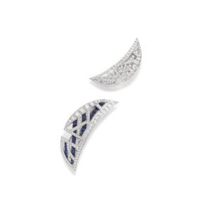 Mirage Transformable Brooches - White gold, diamonds, sapphires
