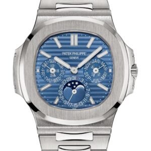 Patek Philippe 5740/1G-001 Nautilus Perpetual Calendar White Gold Blue Dial