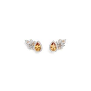 Rhapsodie Transatlantique Earrings - White gold, yellow gold, Imperial topazes
